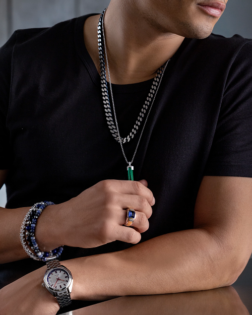 Bulova mens necklace sale